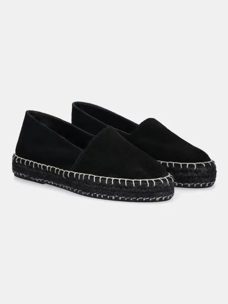 Велурени еспадрили Answear Lab с платформа черно