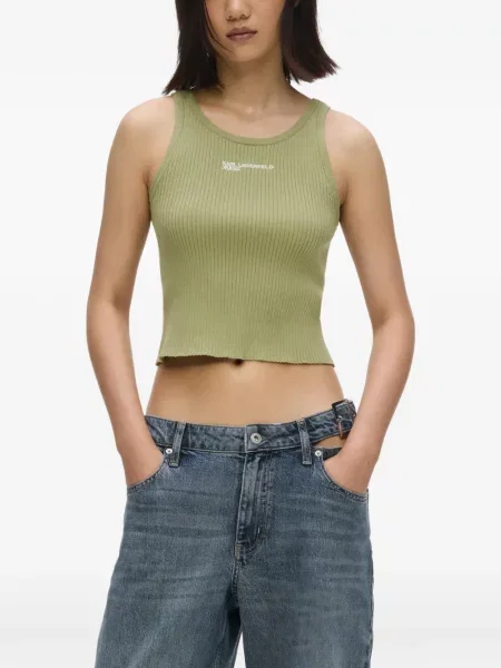 Top Karl Lagerfeld Jeans cu imagine verde