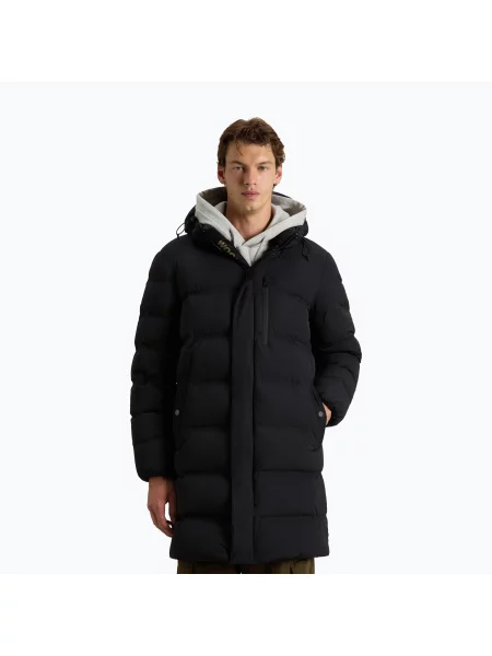 Мъжко яке Woolrich Matt Stretch Long Puffer черно