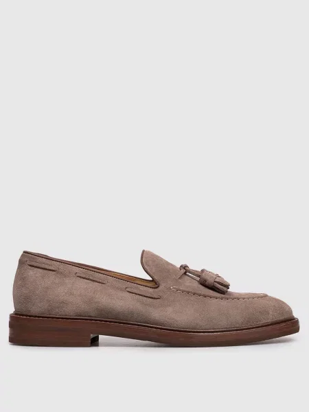 Замшевые лоферы Brunello Cucinelli коричневые
