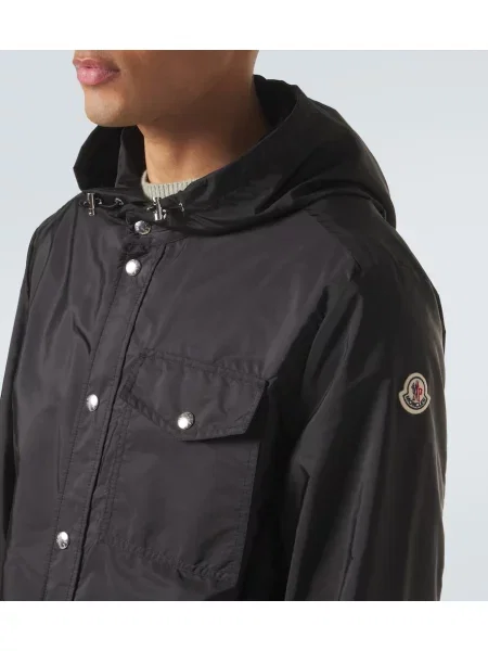 Geacă Moncler cu glugă negru