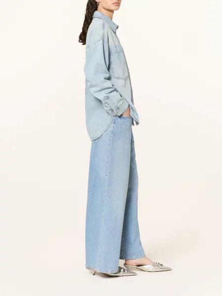 Mos Mosh Džíny S Širokými Nohavicemi Mmnorlan Esma light blue modré
