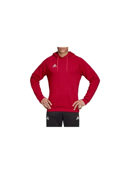 Hanorac cu glugă Adidas cu glugă maro