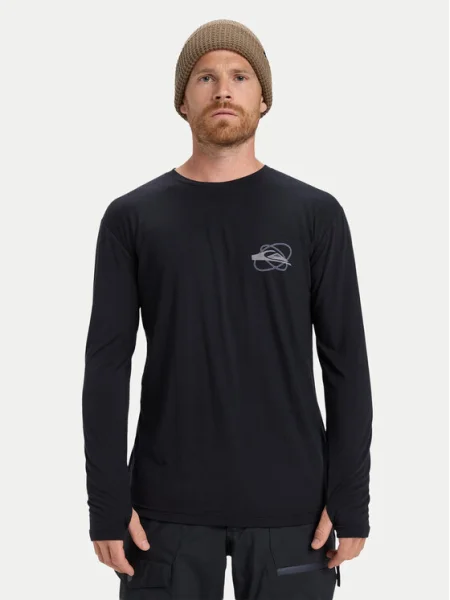 Tricou cu mânecă lungă Quiksilver alergare negru