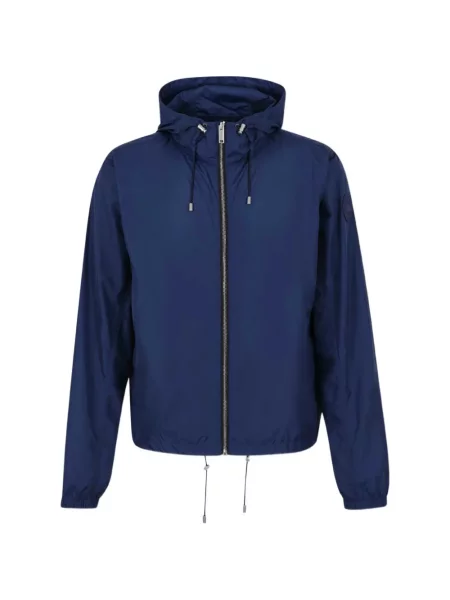 Geacă Canada Goose cu glugă albastru
