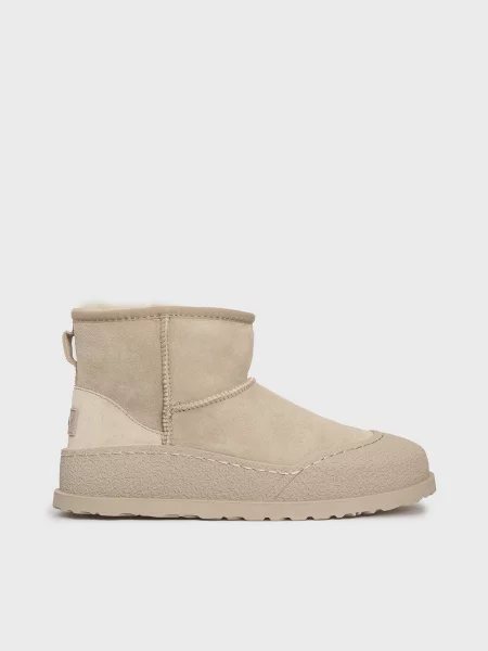 Кожаные сапоги Prpy бежевые