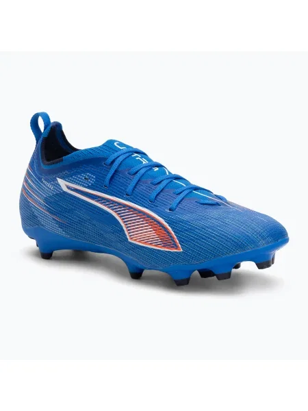 Încălțăminte de fotbal pentru copii PUMA Ultra 6 Pro FG/AG Jr ultra blue/puma white/glowing red alb