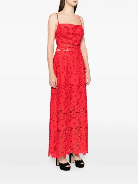 Fustă Blaklace cu model floral roșu