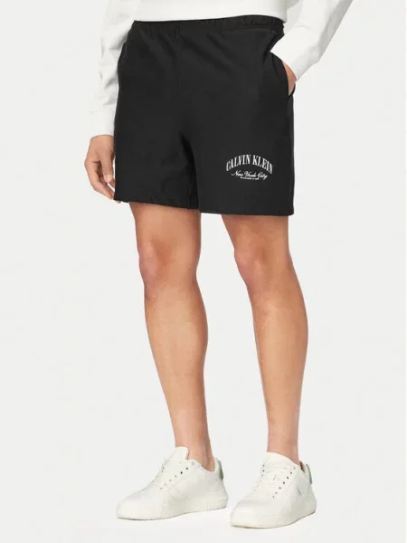Calvin Klein Jeans Sportiniai šortai Terry juoda