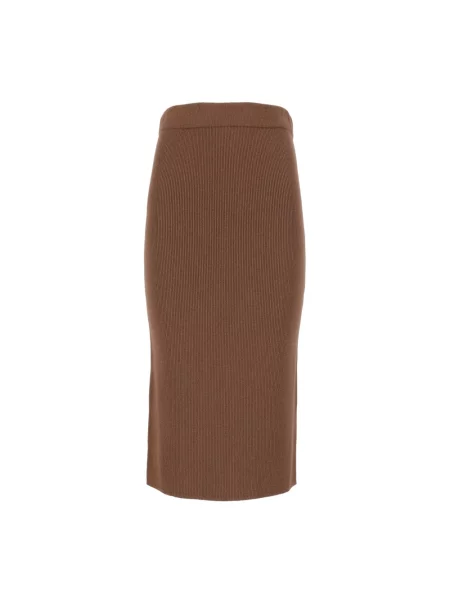 Spódnica Max Mara Studio wełniana brązowa