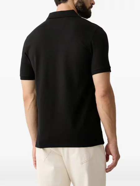 Tricou polo Guess cu autograf negru