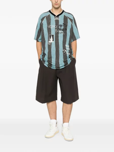 Tricou Palm Angels cu imagine albastru
