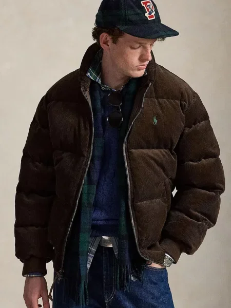 Polo Ralph Lauren geacă cu puf pentru bărbați maro