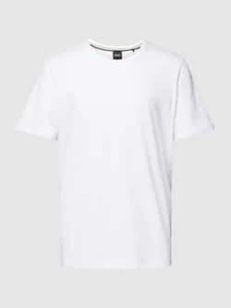 T-shirt z wyhaftowanym logo Boss biała