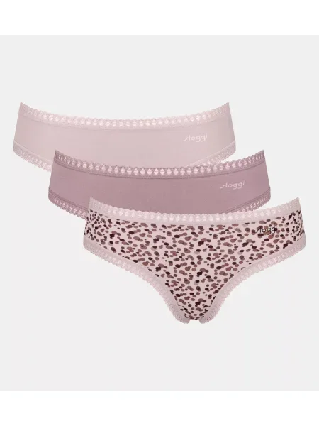 SLOGGI Slip pielii / maro pal roz