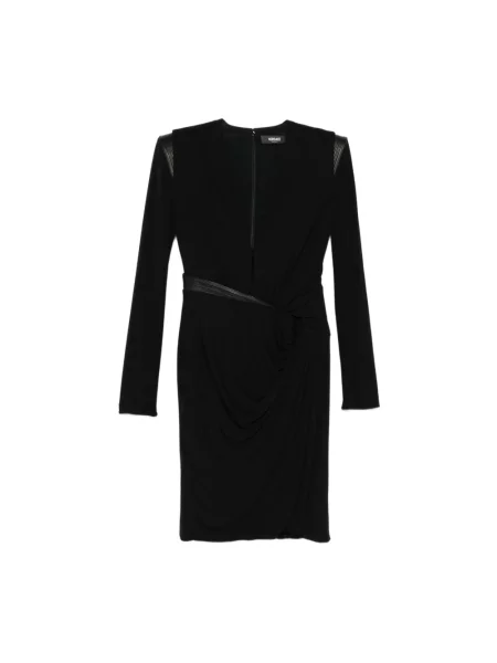 Sukienka Versace z krepy czarna