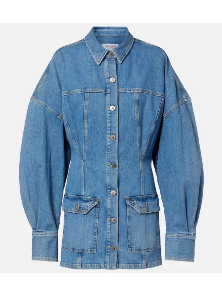 Rochie din denim The Attico albastru