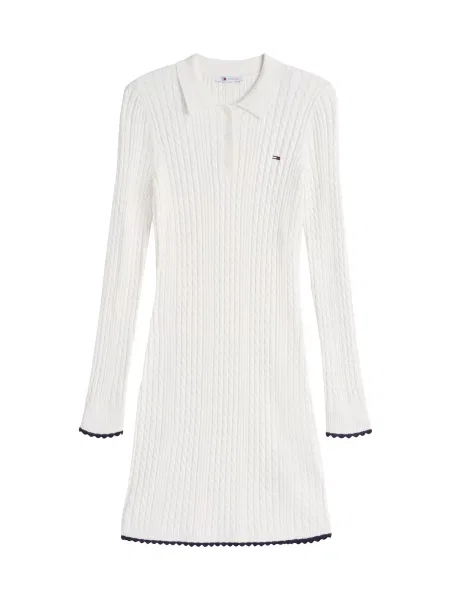 Tommy Jeans Rochie tricotat alb