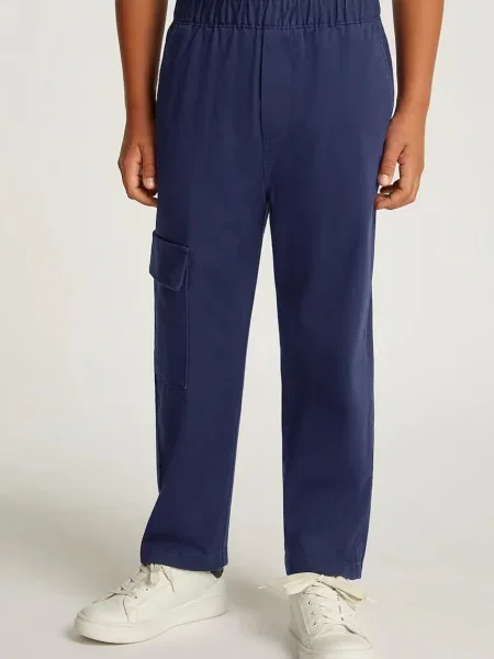 Calvin Klein Jeans Dječje hlače TWILL SKATER CARGO plava