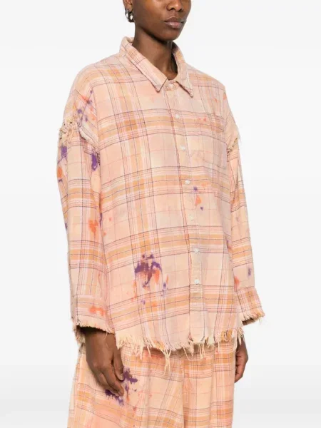 Długa koszula R13 w kratkę