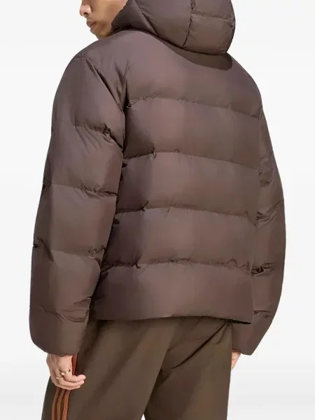 Geacă Adidas cu glugă maro