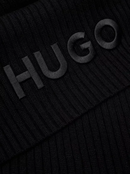 Вовняний шарф Hugo чорний