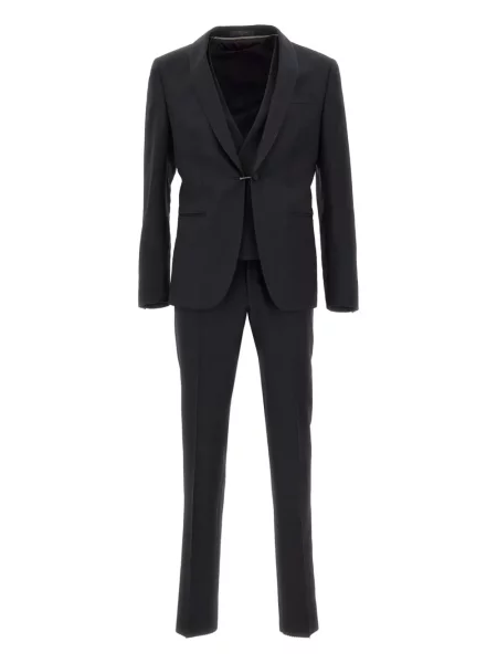 Costum Corneliani de lână de costum negru