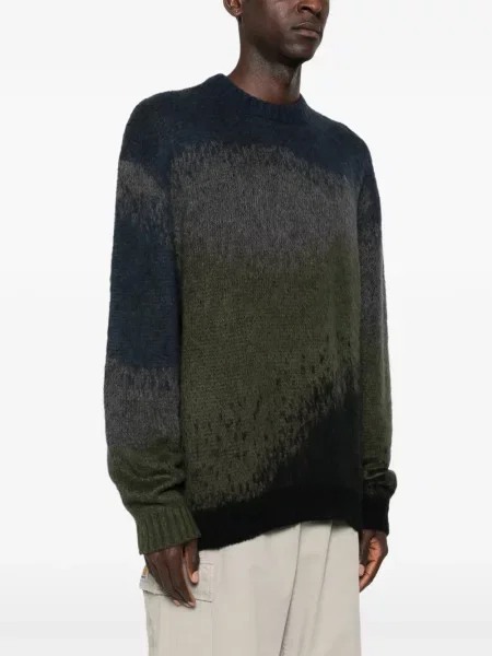 Pulover Carhartt Wip cu decolteu rotund albastru