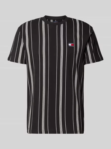 T-shirt o kroju regular fit z czystej bawełny Tommy Jeans czarna