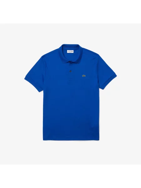 Lacoste Koszulka Polo Regular Fit Z Bawełny Pima niebieska