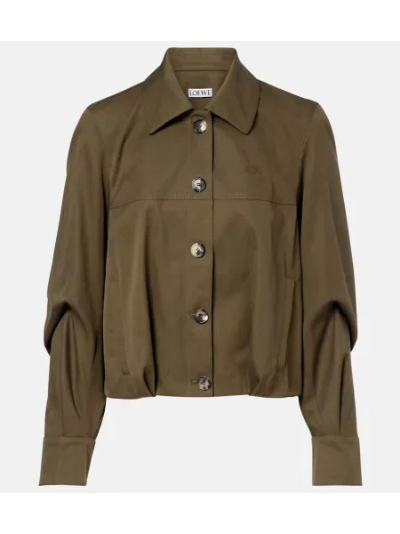 Geacă Loewe de mătase verde