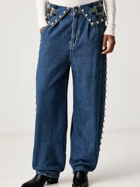 Farm Rio blugi relaxed fit pentru femei albastru