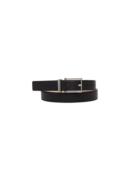 Emporio Armani pasek skórzany czarny