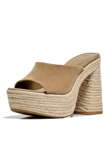 Bershka Saboți caramel maro