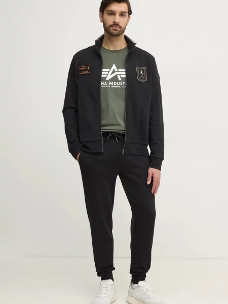 Alpha Industries pánske tričko Basic dark olive zelená