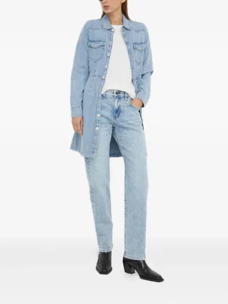 Карирани дънки straight leg Levi's® с шипове кафяво