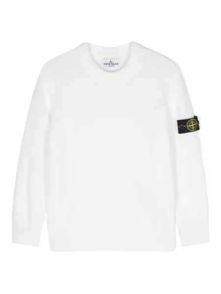 Sweter dziecięcy Stone Island biały