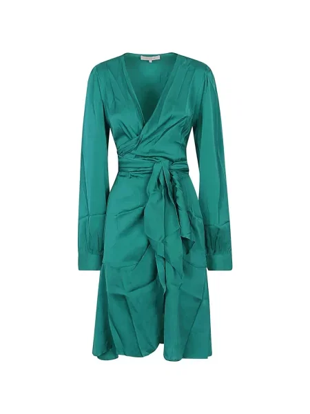 Cu centură rochie Silk95five cu legături verde