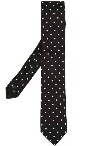 Cravată Dolce & Gabbana cu buline din jacard negru