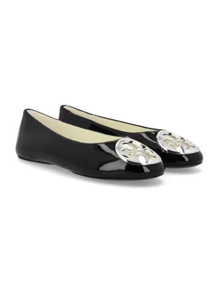 Balerinki Tory Burch skórzane czarne