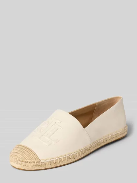 Espadryle z detal z logo model CAMERYN LG 2' Lauren Ralph Lauren białe