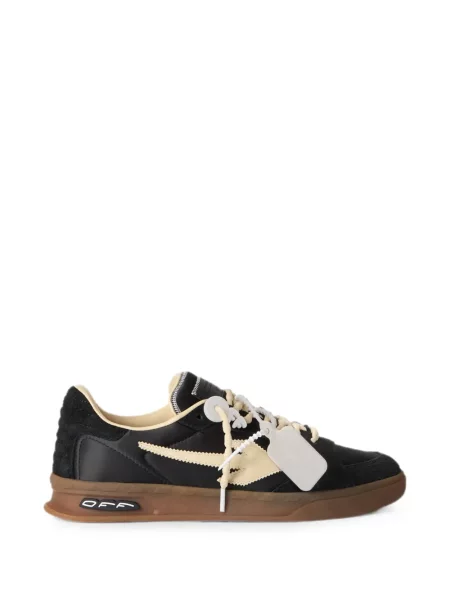 Sneakerși Off-white din piele de căprioară alb