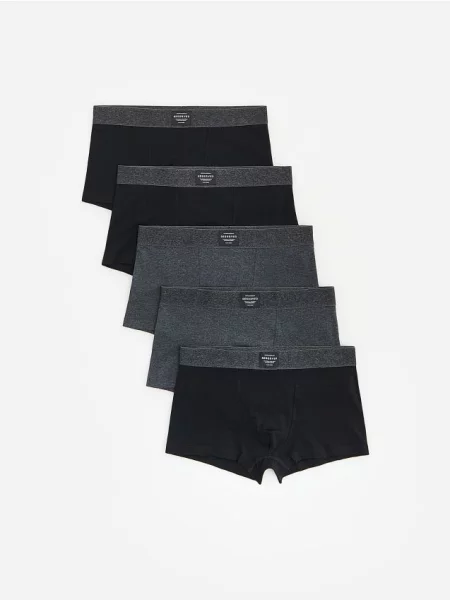 Reserved Set de 5 perechi de boxeri classic negru