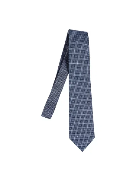 Jedwabny krawat Zegna elegancki niebieski