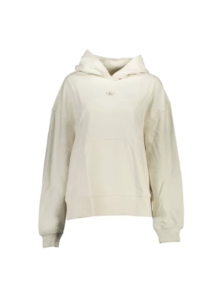 Bluza z kapturem Calvin Klein biała