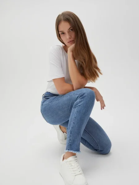 Blugi Marisse alb