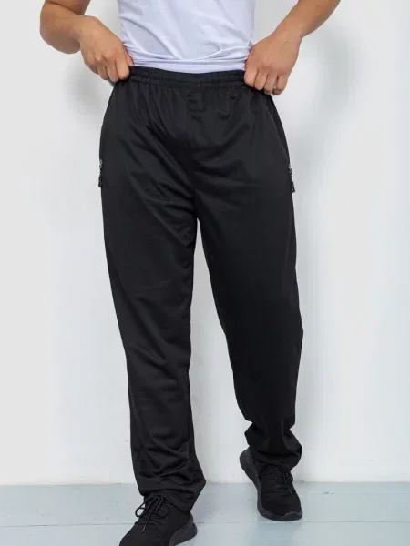 Спортивні штани Ager бавовна/поліестер чорний