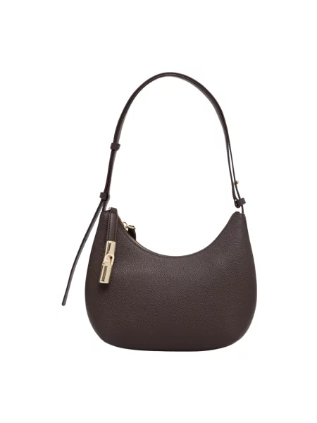 Furla torebka crossbody skórzana Goccia S Shoulder Bag brązowa