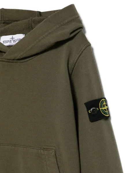 Bluza z kapturem dziecięca Stone Island zielona