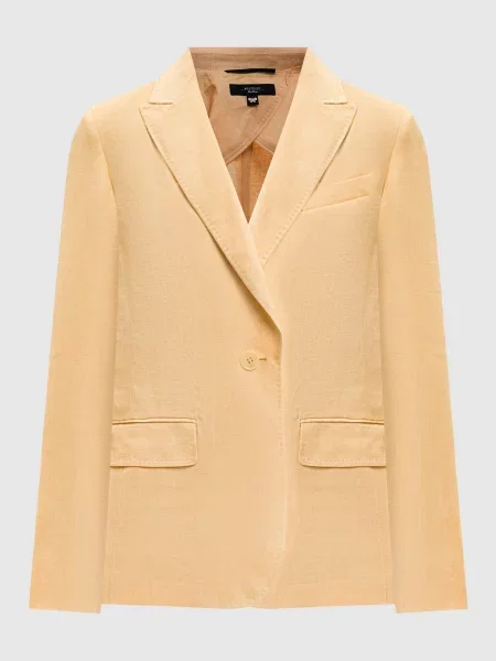 Жакет NALUT з льону Max Mara Weekend жовтий